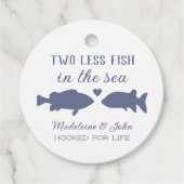 Twee minder vissen in de Zee stelletster Bedankjes Labels (Voorkant)