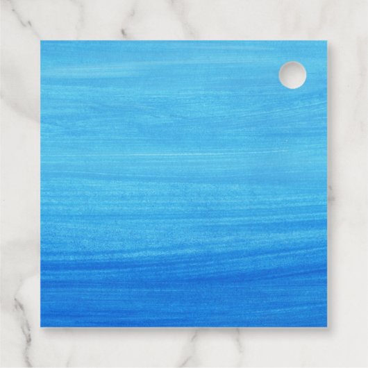 Twee minder vissen in de Zee Waterverf bruiloft Bedankjes Labels (Achterkant)