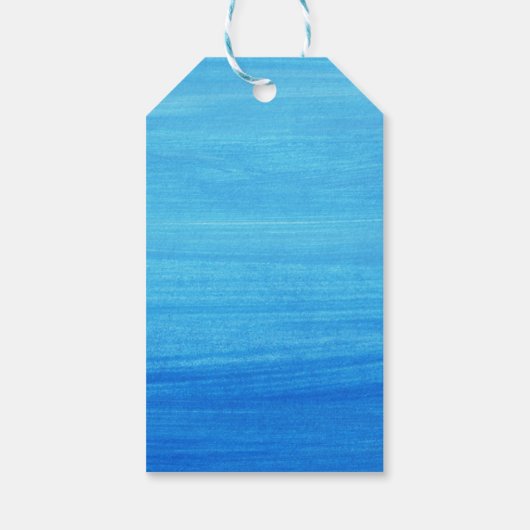 Twee minder vissen in de Zee Waterverf bruiloft Cadeaulabel (Achterkant)