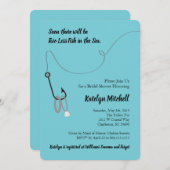 Twee minder vissen in het Zee Bridal Shower Invita Kaart (Voorkant / Achterkant)