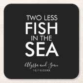 Twee minder vissen in het Zee bruiloft Kartonnen Onderzetters (Voorkant)
