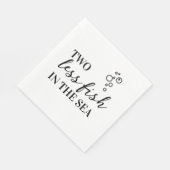 Twee minder vissen in het Zee bruiloft Servet (Hoek)