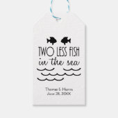 Twee minder vissen in het Zee huwelijk Cadeaulabel (Voorkant)