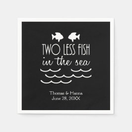 Twee minder vissen in het Zee huwelijk Servetten