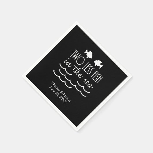 Twee minder vissen in het Zee huwelijk Servetten (Hoek)