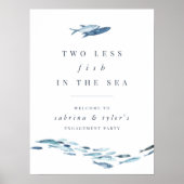 Twee minder vissen in het Zee Kust Welkomstbord Poster (Voorkant)