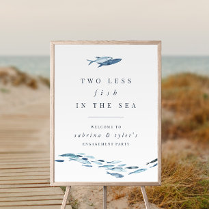 Twee minder vissen in het Zee Kust Welkomstbord Poster