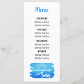 Twee Minder Vissen in het Zee Kuststrand Bruiloft Menu (Voorkant)