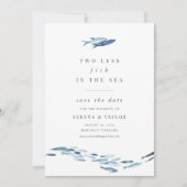 Twee minder vissen in het Zee Nautical Photo Save The Date (Voorkant)
