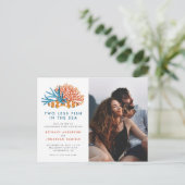 Twee minder vissen in het Zee Photo Engagement Par Uitnodiging Briefkaart (Staand voorkant)
