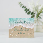 Twee minder vissen in het Zee sparen de Datum Briefkaart (Staand voorkant)