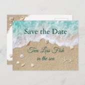 Twee minder vissen in het Zee sparen de Datum Briefkaart (Voorkant / Achterkant)