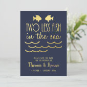 Twee minder vissen in het Zee sparen de Datum Save The Date (Staand voorkant)
