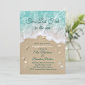 Twee Minder Vissen in het Zee Verlovingsfeest Kaart (Staand voorkant)