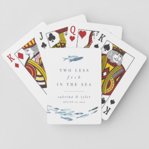 Twee minder vissen in het Zee weduwschap Pokerkaarten