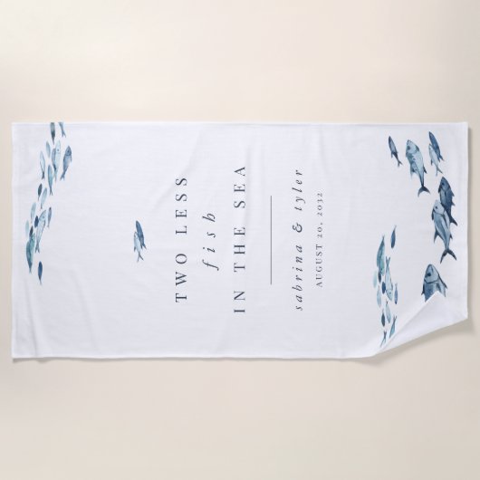 Twee minder vissen in het Zee weduwschap Strandlaken (Voorkant)