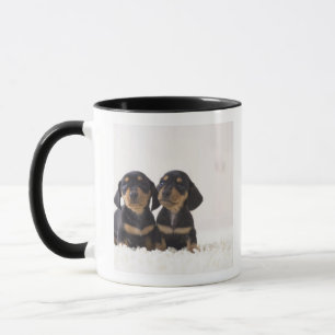 Twee Mini Dachshund-vergaderingen Mok
