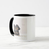 Twee Mini Dachshund-vergaderingen Mok (Voorkant links)