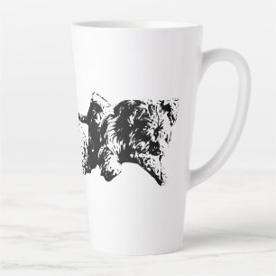 Twee Mini Schnauzers – Artistieke Zwarte & Witte M Latte Mok