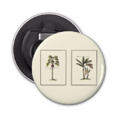 Twee miniaturen met palmbomen button flesopener (Voorkant)