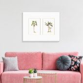 Twee miniaturen met palmbomen canvas afdruk (Insitu (Woonkamer))