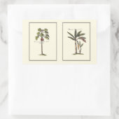 Twee miniaturen met palmbomen rechthoekige sticker (Tas)