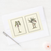 Twee miniaturen met palmbomen rechthoekige sticker (Envelop)