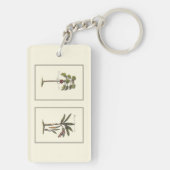 Twee miniaturen met palmbomen sleutelhanger (achterkant)