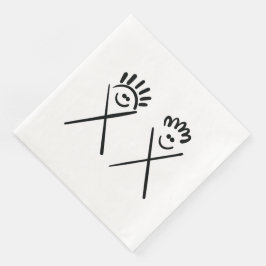 Twee Minimaal Vrienden – Lijn Kunst Servet