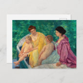 Twee moeders en hun kinderen in een boot feestdagenkaart (Voorkant / Achterkant)