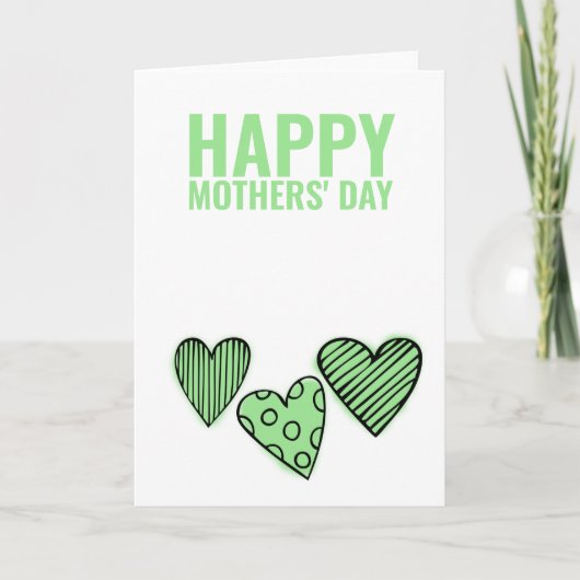 Twee moeders gefeliciteerd met Moederdag Groen Kaart (Voorkant)