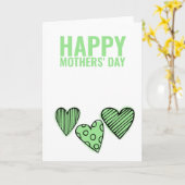 Twee moeders gefeliciteerd met Moederdag Groen Kaart (Gele Bloem)