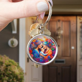 Twee moeders met hun Baby Sleutelhanger