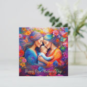 Twee moeders met hun eerste Baby-Moederdag Kaart (Staand voorkant)