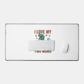 Twee moeders trots dinosaurus vector T-shirt ontwe Bureaumat (Keyboard & Muis)