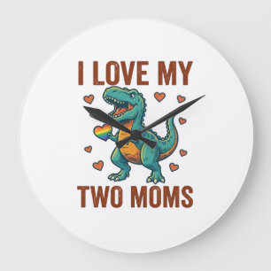 Twee moeders trots dinosaurus vector T-shirt ontwe Grote Klok
