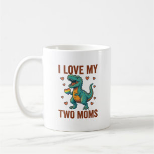 Twee moeders trots dinosaurus vector T-shirt ontwe Koffiemok