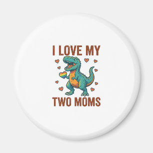 Twee moeders trots dinosaurus vector T-shirt ontwe Magneet