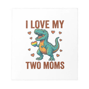 Twee moeders trots dinosaurus vector T-shirt ontwe Notitieblok