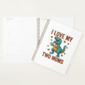 Twee moeders trots dinosaurus vector T-shirt ontwe Planner (Display)