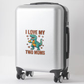Twee moeders trots dinosaurus vector T-shirt ontwe Sticker (Koffer)