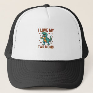 Twee moeders trots dinosaurus vector T-shirt ontwe Trucker Pet