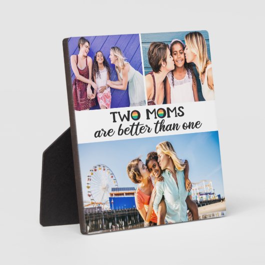 Twee moeders zijn beter dan één foto van moederdag fotoplaat (Voorkant)