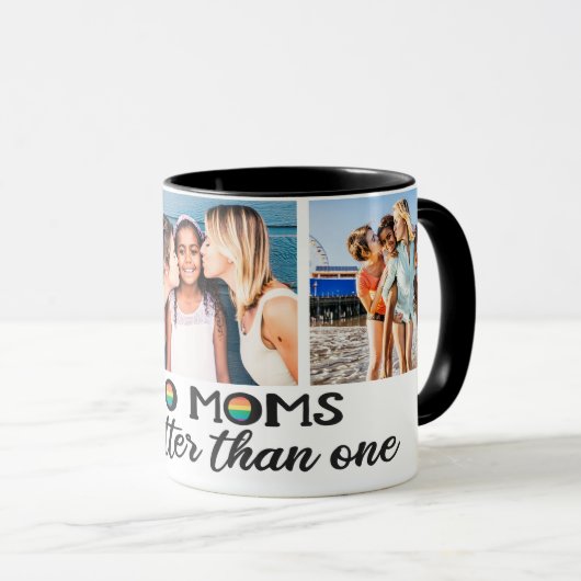 Twee moeders zijn beter dan één foto van moederdag mok (Voorkant rechts)
