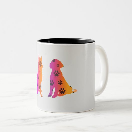 Twee mok met een tint. (Voorkant rechts)