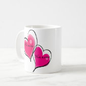 Twee Mok Sjabloon hart (Voorkant links)