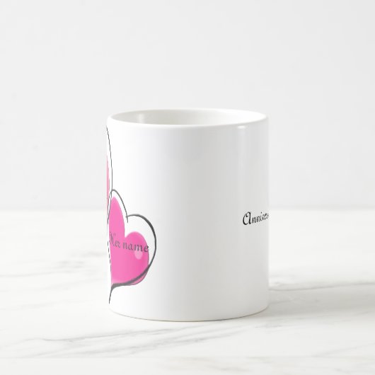 Twee Mok Sjabloon hart (Center)