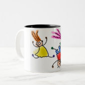 Twee mokken met een tint en een kinder ontwerp van (Voorkant links)