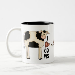 Twee Mokken van de Koffiebeker van de Koeien