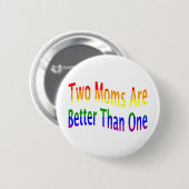 Twee momen beter (regenboog) ronde button 5,7 cm (Voorkant /achterkant)